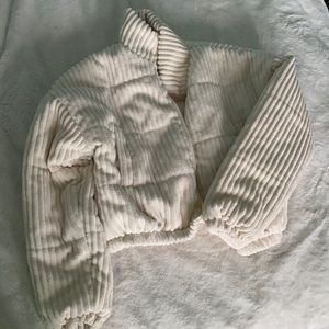 Cream puffer jacket Shein